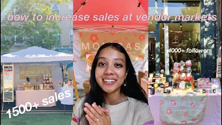 7 tips to INCREASE SALES at vendor markets as a small business owner // pop-up shop advice