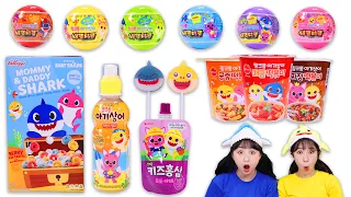 Baby Shark Snack Color Mukbang 핑크퐁 아기상어 과자 먹방 BONI 보니