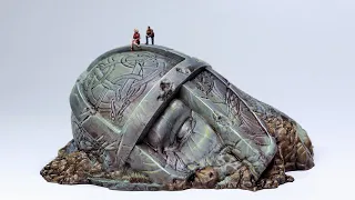 3D Printed Fallen Statue/ Diorama