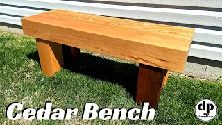 Building a Bench from Reclaimed Cedar Timber