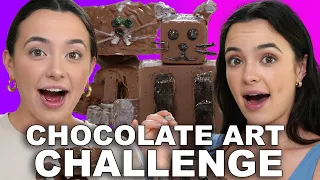 We Tried Making Chocolate Art! - Merrell Twins
