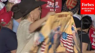 'I Want To Show You This Jacket My Friend Made': Roseanne Barr Speaks At Trump Florida Rally