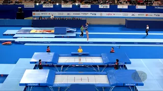 KLIUCHNYK Diana (UKR) W - 2019 Trampoline Worlds, Tokyo (JPN) - Qualification Trampoline R2