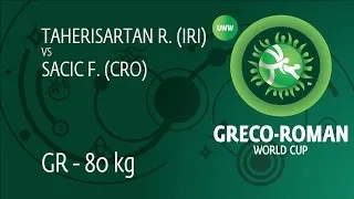 Round 2 GR - 80 kg: R. TAHERISARTAN (IRI) df. F. SACIC (CRO), 5-0