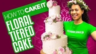Delicious Spring Floral Tiered Cake for Mother's Day | How To Cake It | Yolanda Gampp