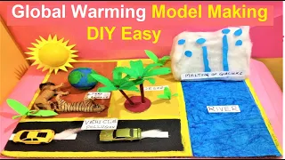 Global warming project model making easy | | geography project  | science project | diy | howtofunda