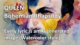 Queen, Bohemian Rhapsody | AI Illustrated LYRICS | WATERCOLOR style