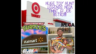 Huge Toy Hunt....BIG FINDS!!  Hunting 4 Walmart & 4 Target for NECA TMNT, GI JOE & Marvel Legends!