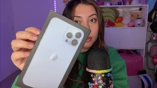 ASMR iPhone 13 Pro Max Unboxing ✨ ~sierra blue~ | Whispered