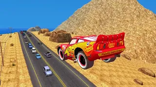GTA 4 Crazy Rayo Lightning McQueen Car Crashes Compilation Ep. 38 | GTA IV Disney Car Mod Crashe