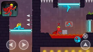 RED & BLUE STICKMAN 🔴🔵 GAME ALL LEVELS iOS, Android GAMEPLAY WALKTHROUGH NEW UPDATE LEVEL RBSM45