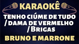 Karaokê - Bruno e Marrone - Tenho Ciume de Tudo / A Dama de Vermelho /  Brigas