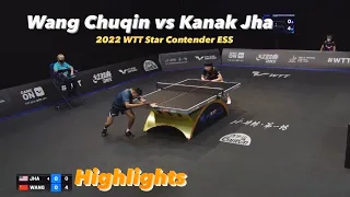 Wang Chuqin 王楚钦 vs Kanak Jha | 2022 WTT Star Contender ESS (R32) HD Highlights