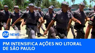 Polícia Militar intensifica policiamento no litoral de São Paulo | #SBTNewsnaTV (17/04/24)