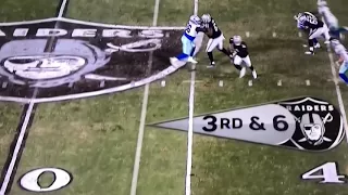 RAIDERS DEREK CARR RUNS FOR 32 YARDS ON 3RD DOWN BLOWS PAST SEAN LEE INCREDIBLE RUN **MUST WATCH**