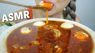 Shrimp SEAFOOD BOIL with Extra Soft Boiled Eggs *Slurping Soft Eating Sounds | N.E Let's Eat