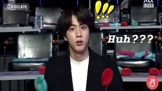 BTS Seokjin's cute and funny reaction when he realizes himself on screen/camera | 방탄소년단 진