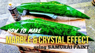 CRYSTAL FX  & MARBLE FX CUSTOM PAINTING TUTORIALS. ( Mio Soulty Side Fairings )