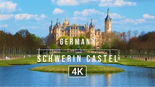 Schwerin Castel, Germany - 4K Drone view