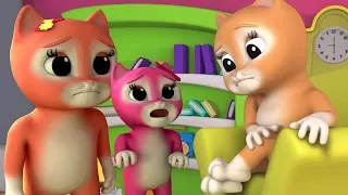 Три маленьких котенка | 3d рифма для детей | Дошкольные песни | Russian Rhymes | Three Little Kitten