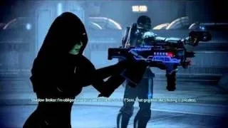 Mass Effect 2 DLC Lair of the Shadow Broker - Unique Comment about Kasumi by Shadow Broker