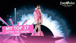 Eurovision 2024 - MY TOP 37 (After The Show)