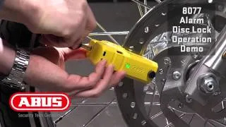 ABUS GRANIT DETECTO X-PLUS 8077 ALARM DISC LOCK Operational Demo