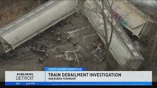 Norfolk Southern train derails in Van Buren Township