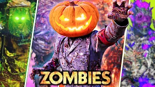 Beating EVERY COLD WAR ZOMBIES EASTER EGG in HALLOWEEN MODE...