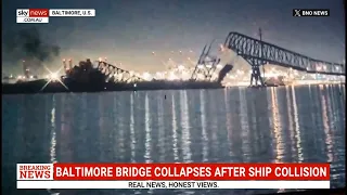 Baltimore bridge collapses after cargo ship collision