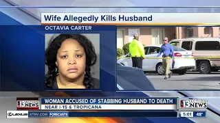 Woman accused of stabbing husband to death