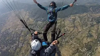 jumping at 10000 feet from paraglider in bir billing