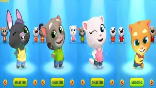 Talking Tom Gold Run New Update VS Chinese Version New Character Talking Becca VS ANGELA TOM  GINGER