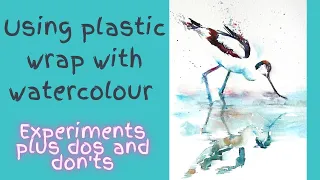 How to use plastic wrap with watercolour: add texture, create abstract backgrounds and more