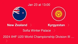 KYRGYZSTAN vs NEW ZEALAND | 2024 IIHF Men’s U20 World Championship Bulgaria Division IIIA Highlights