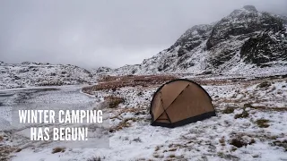 Solo Winter Camping in the Rain and Snow with the Nortent Vern 1 PC