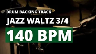 Jazz Waltz Backing Track | Drum Metronome | 140 BPM