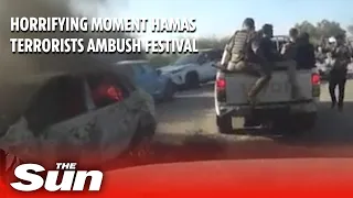 Moment Hamas terrorists ambush music festival before slaughtering innocent Israelis