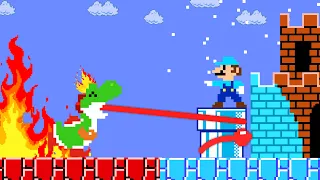 When Mario and Yoshi Touch Everything Turns Into FIRE - ICE | 2TB STORY GAME