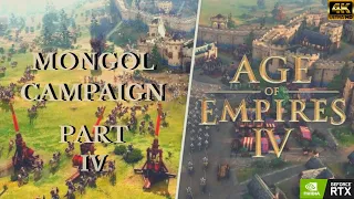 Age of Empires IV Gameplay #4 Mongol Campaign 4K [No Commentary]