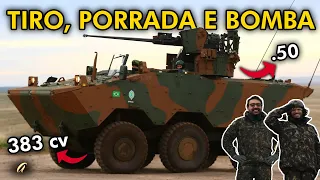ATIRAMOS COM UM BLINDADO DO EXÉRCITO! Testamos o Guarani, o mini-tanque do Exército de 18 toneladas!