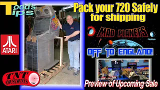 #1577 Gottlieb MAD PLANETS-Atari 720 DEGREES Arcade Video Game Packing Tips-TNT Amusements