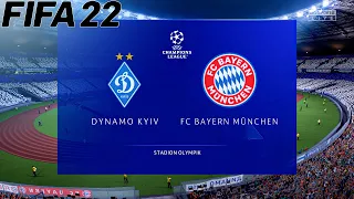 FIFA 22 | Dynamo Kyiv vs Bayern Munich | UEFA Champions League 2021 | Gameplay & Full match