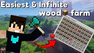 I Made Fastest & Easiest & Infinite wood farm 🤣😁 #minecraft