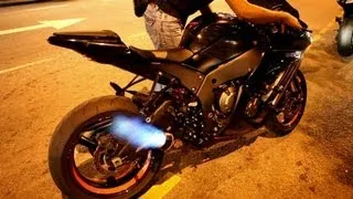 2013 ZX-10R with M4 Exhaust - Loud & Fire!