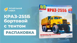 Сборная модель КРАЗ-255Б бортовой с тентом. Распаковка