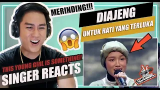 SINGER REACTS to Diajeng - Untuk Hati Yang Terluka | The Voice Kids Indonesia Season 4