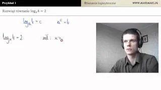 Równanie logarytmiczne - przykład 1