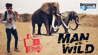 MAN VS WILD  (discovery) ||lets triple|| funny video