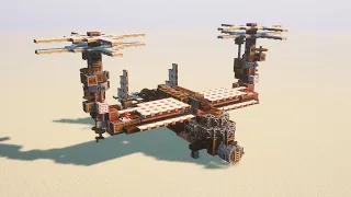 minecraft VTOL aircraft with  create clockwork